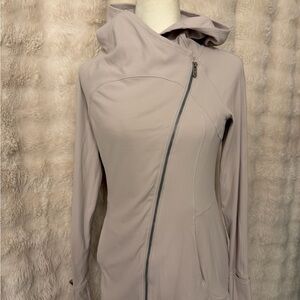 Lululemon Athletica Women's Define Asymmetrical Hooded Zip Jacket - Light Gray